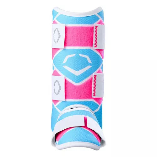 EvoShield SRZ-2 Pink/Victory Blue Youth Batter's Leg Guard: WB5764602YH