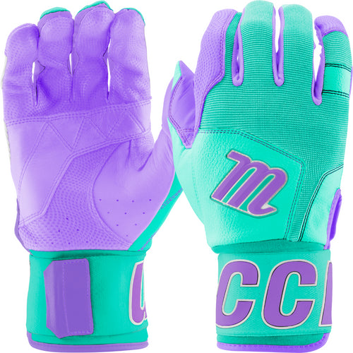 Marucci Youth Blacksmith Wrap Batting Gloves: MBG2BKSMY-MT/PR