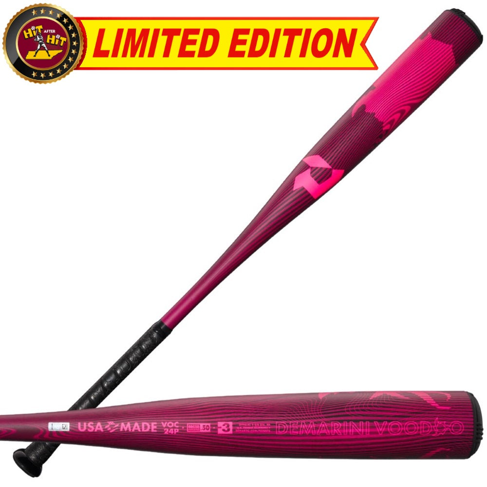 2024 DeMarini Voodoo One Pink BBCOR Baseball Bat: WBD2557010