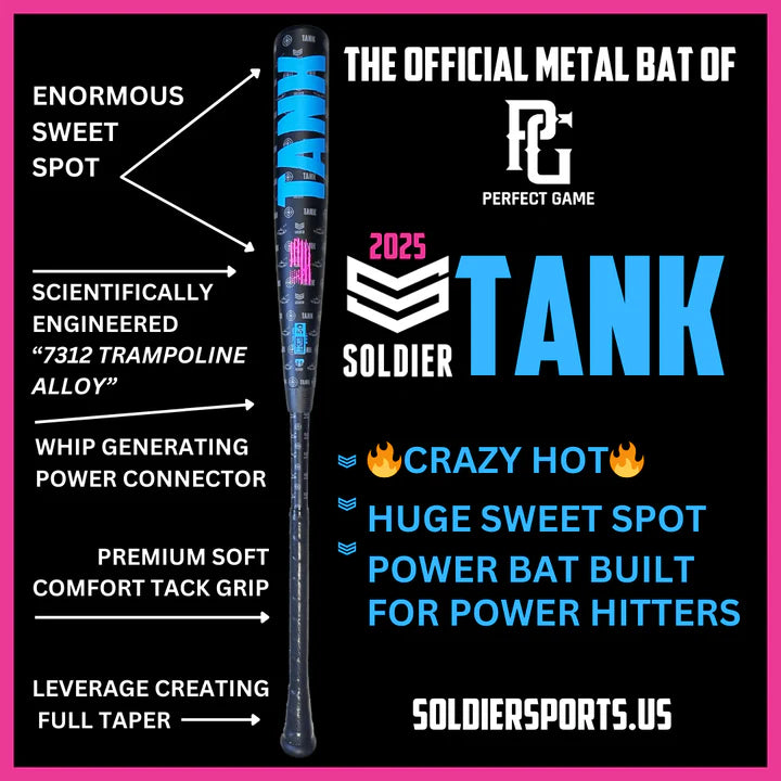 2025 SOLDIER TANK BBCOR HYBRID BASEBALL BAT: SSBB25TANKH