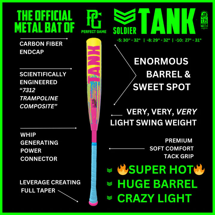 2025 Soldier Tank -5 USSSA Baseball Bat: SSUT25TANK5