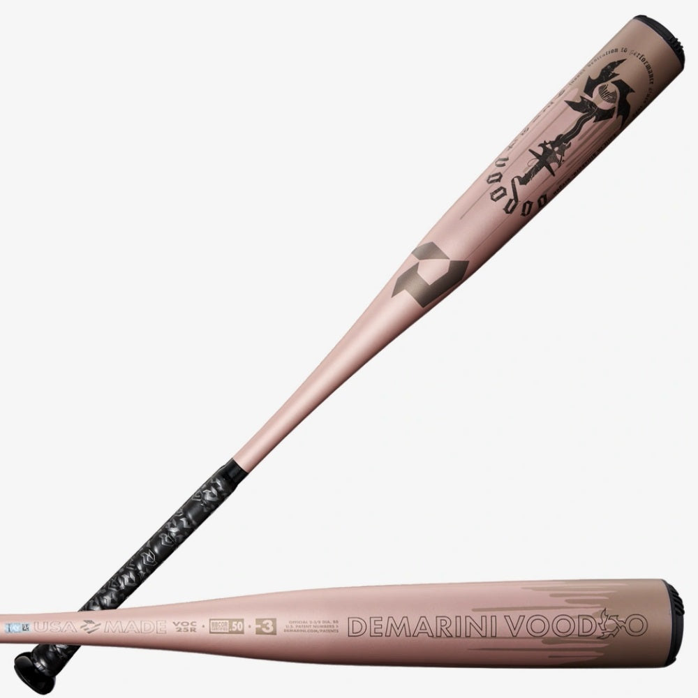 2025 DeMarini Rose Gold Voodoo® One (-3) BBCOR Baseball Bat: WBD2628010