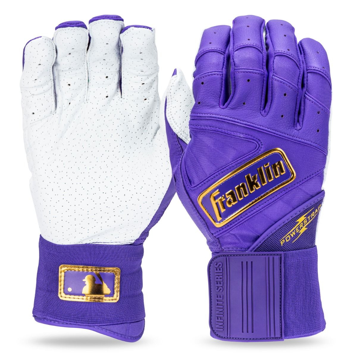 Franklin Adult Powerstrap® Infinite Batting Gloves: Purple