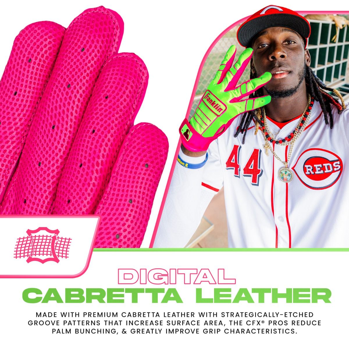 Franklin Youth CFX® Pro Watermelon Batting Gloves