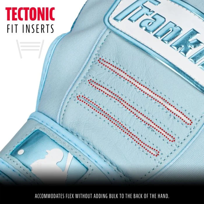 Franklin CFX® Hi-Lite Youth Batting Gloves: Carolina Blue