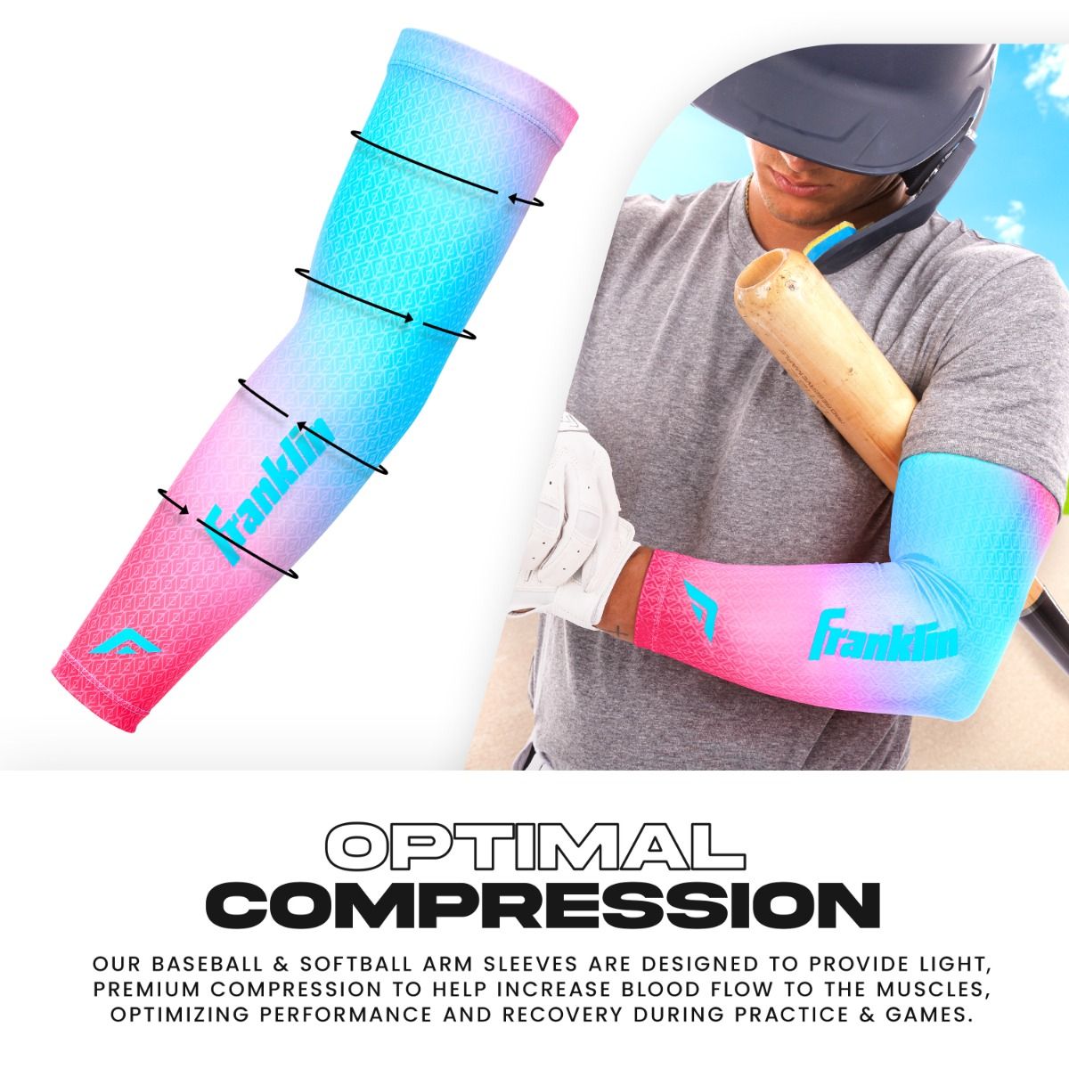 Franklin Cotton Candy Baseball Arm Sleeve