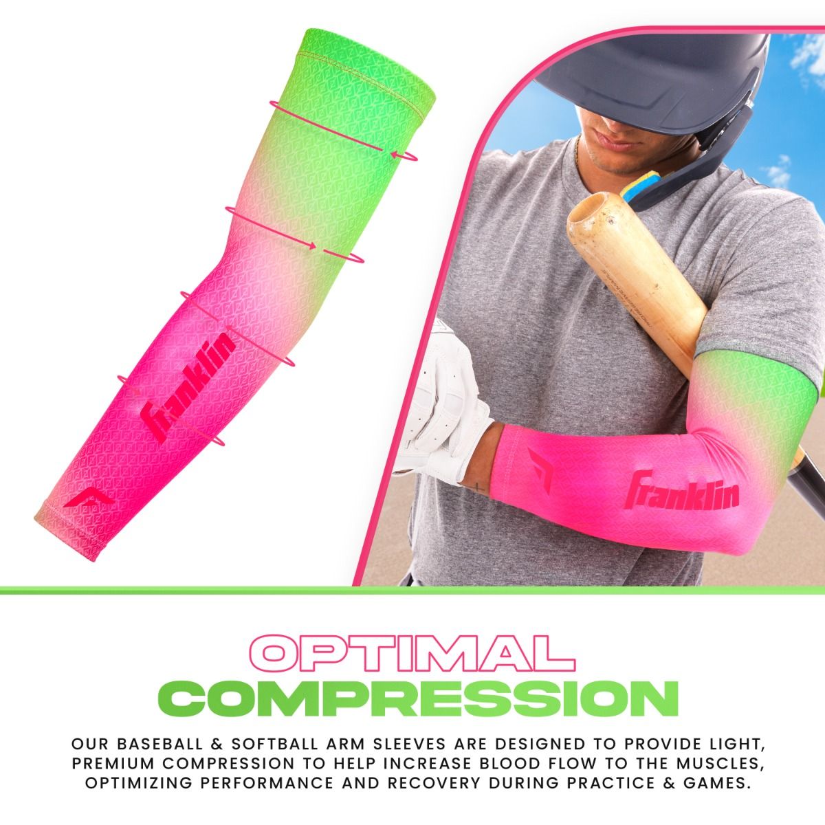 Franklin Watermelon Baseball Arm Sleeve