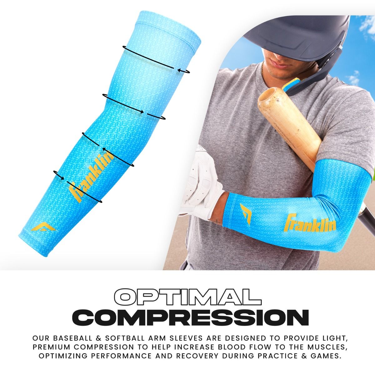 Franklin Carolina Blue Baseball Arm Sleeve