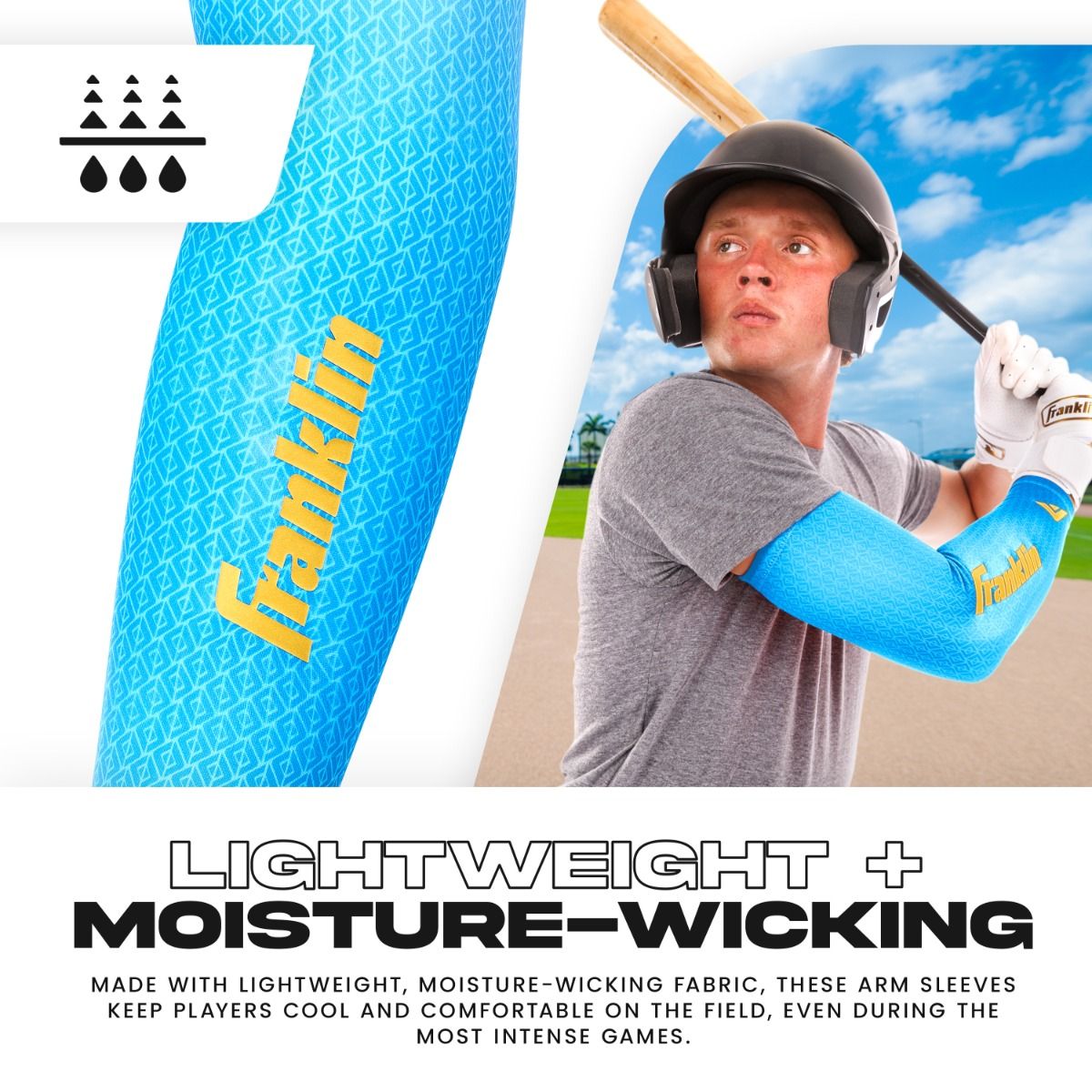 Franklin Carolina Blue Baseball Arm Sleeve