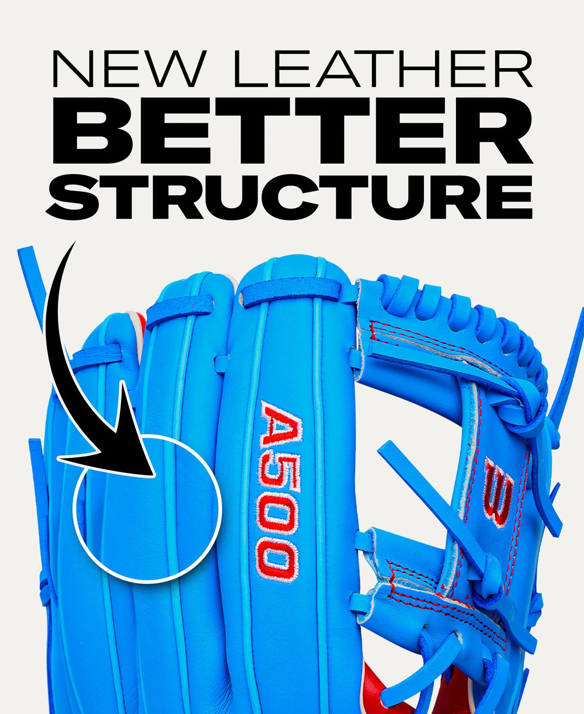2027 Wilson A500® 11.5” Infield Youth Baseball Glove: WBG08601RT115