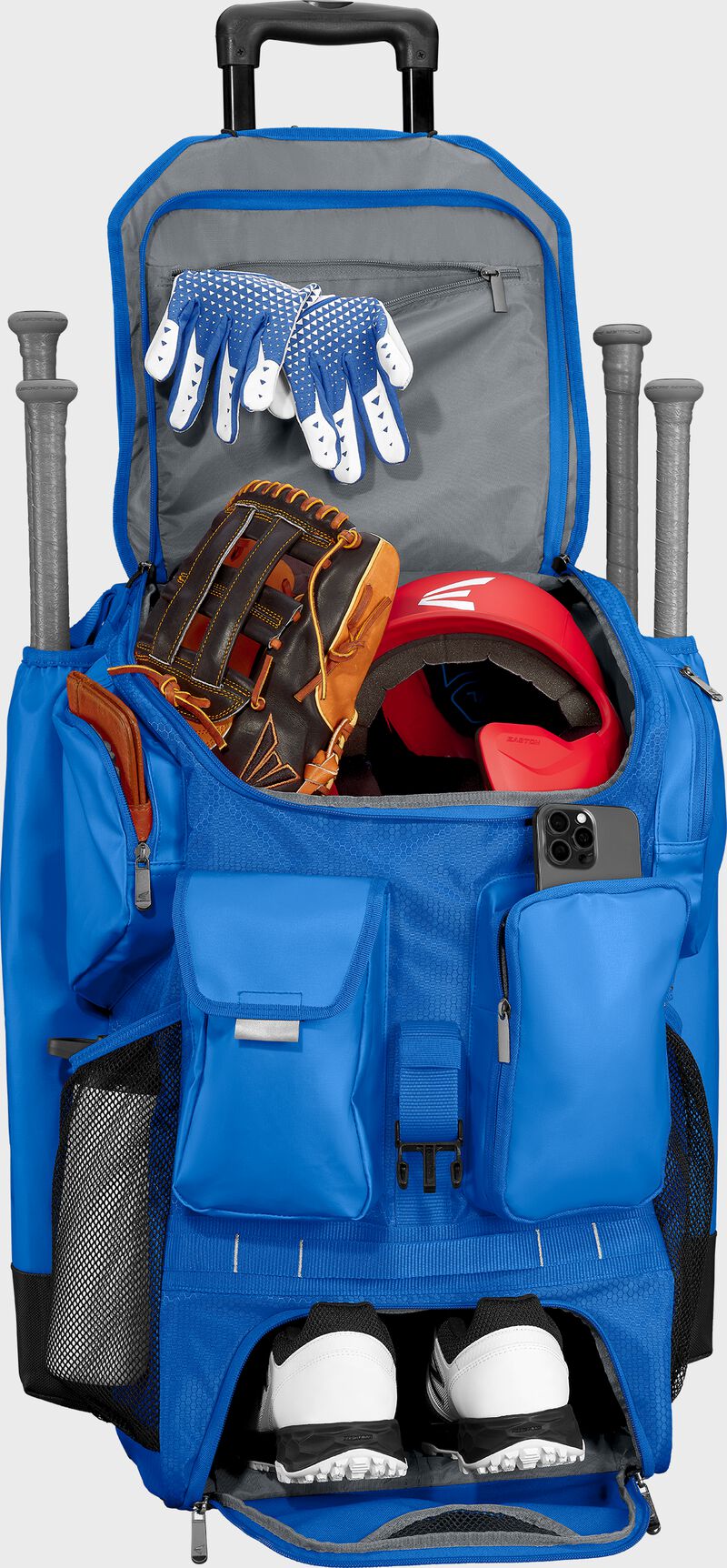 Easton 5-Tool Phenom Columbia Blue Wheeled Bag: 5TPHENOMWB