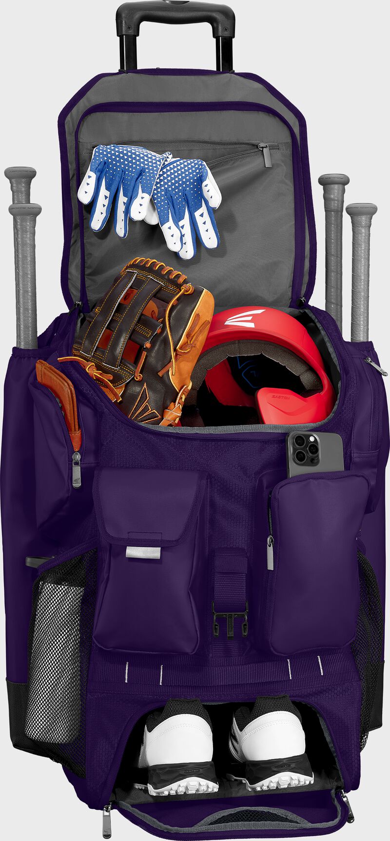 Easton 5-Tool Phenom Purple Wheeled Bag: 5TPHENOMWB