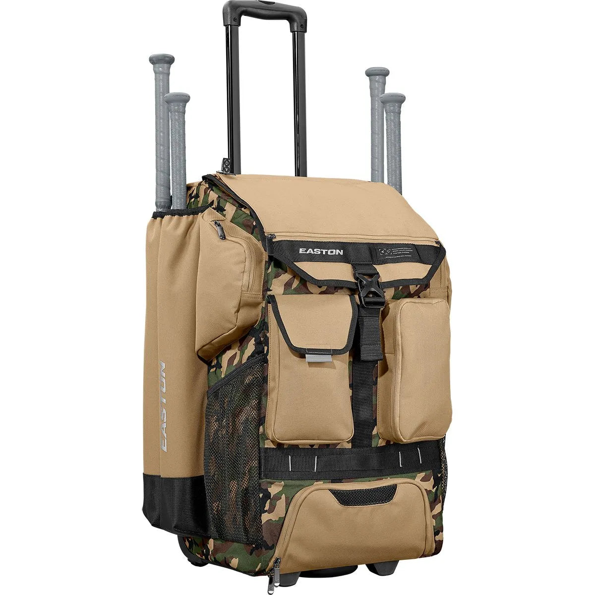 Easton 5-Tool Phenom Tan Camo Wheeled Bag: 5TPHENOMWB
