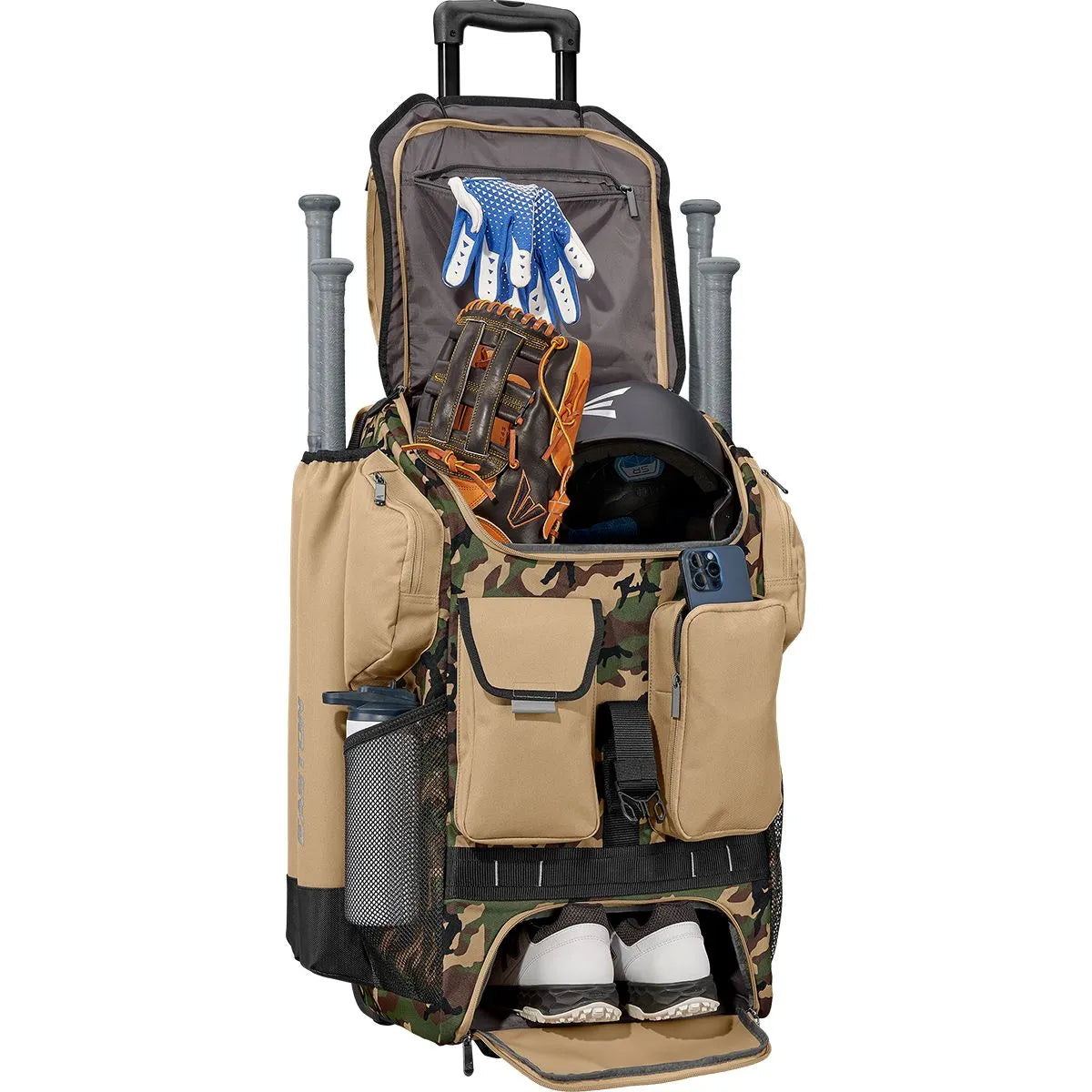 Easton 5-Tool Phenom Tan Camo Wheeled Bag: 5TPHENOMWB
