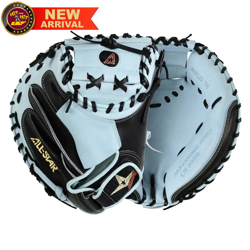 ALL-STAR LIMITED 34" CM3000 PRO-ELITE® CATCHER'S MITT: BLACK/SKY BLUE