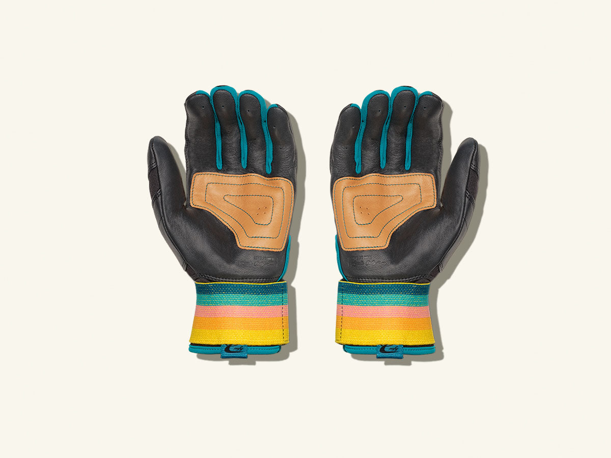 Combat MFG Coastal Collective Adult Long Strap Batting Gloves: Black