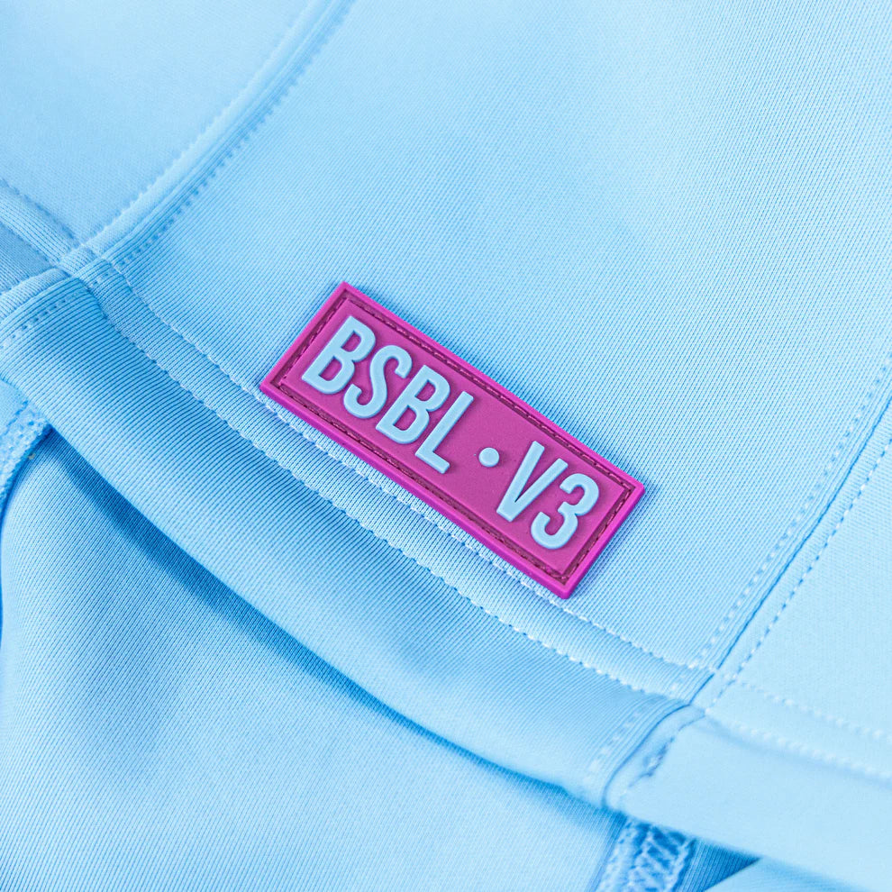 Baseball Lifestyle 101 YOUTH BSBL-SZN Short Sleeve Hoodie V2 Cotton Candy Blue