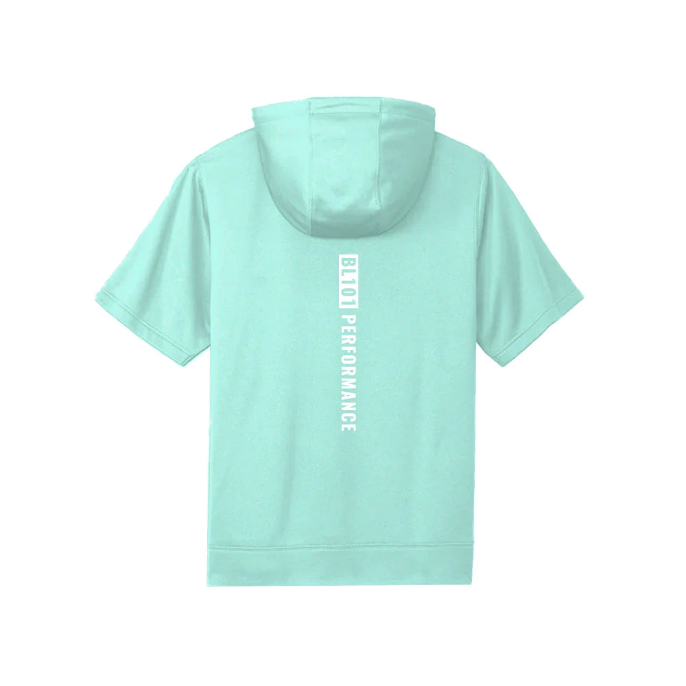 Baseball Lifestyle 101 BSBL-SZN Short Sleeve Hoodie V2 Mint/White