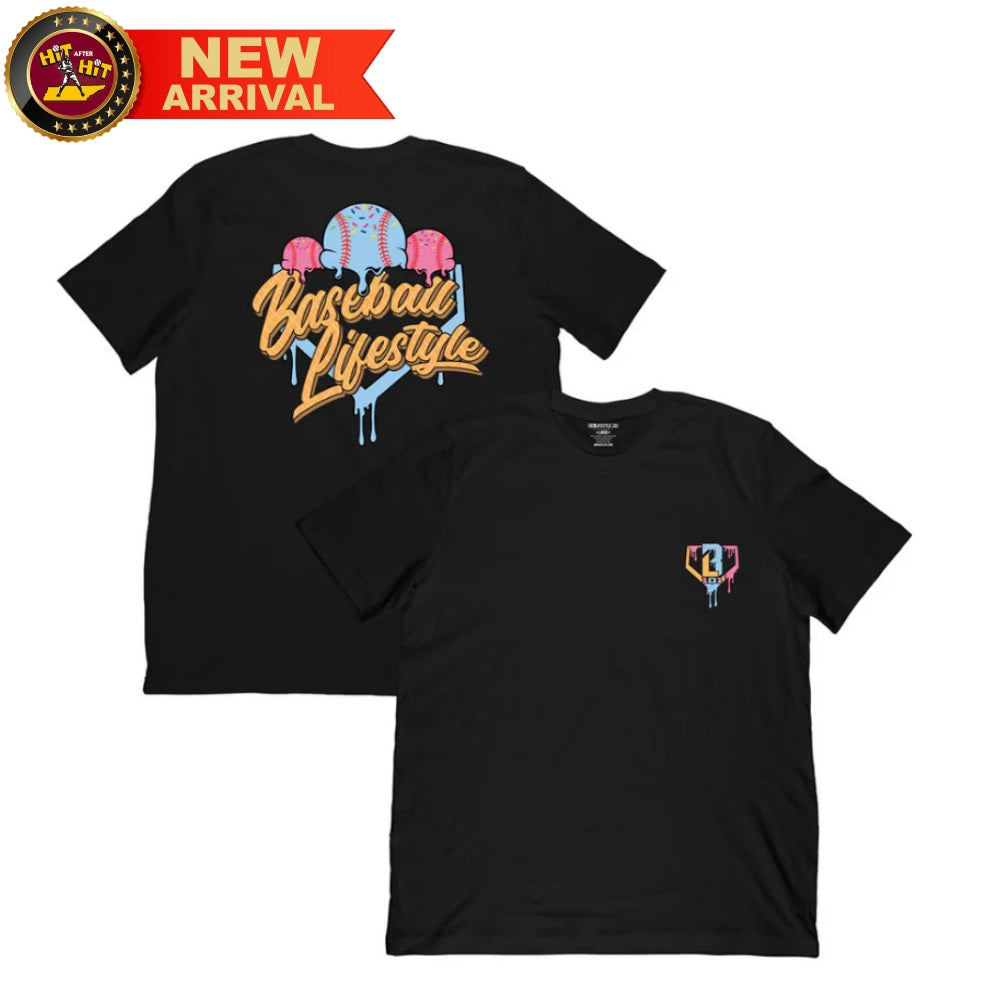 Baseball Lifestyle 101 Youth Ice Cream Tee - Cotton Candy