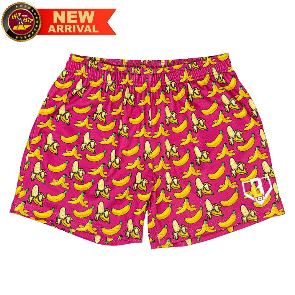 Baseball Lifestyle 101 Banana Youth Shorts - Pink
