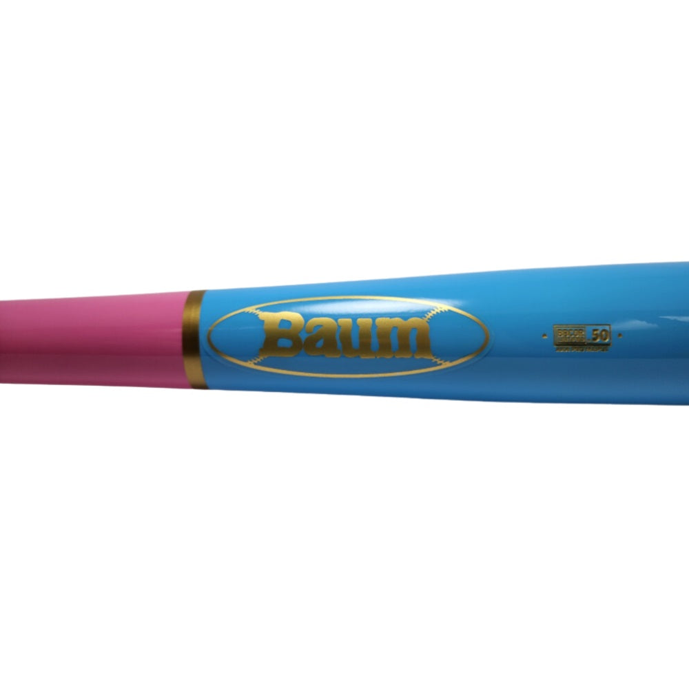 BAUM PLATINUM CUSTOM PRO FLARED HANDLE: PINK/COLUMBIA BLUE