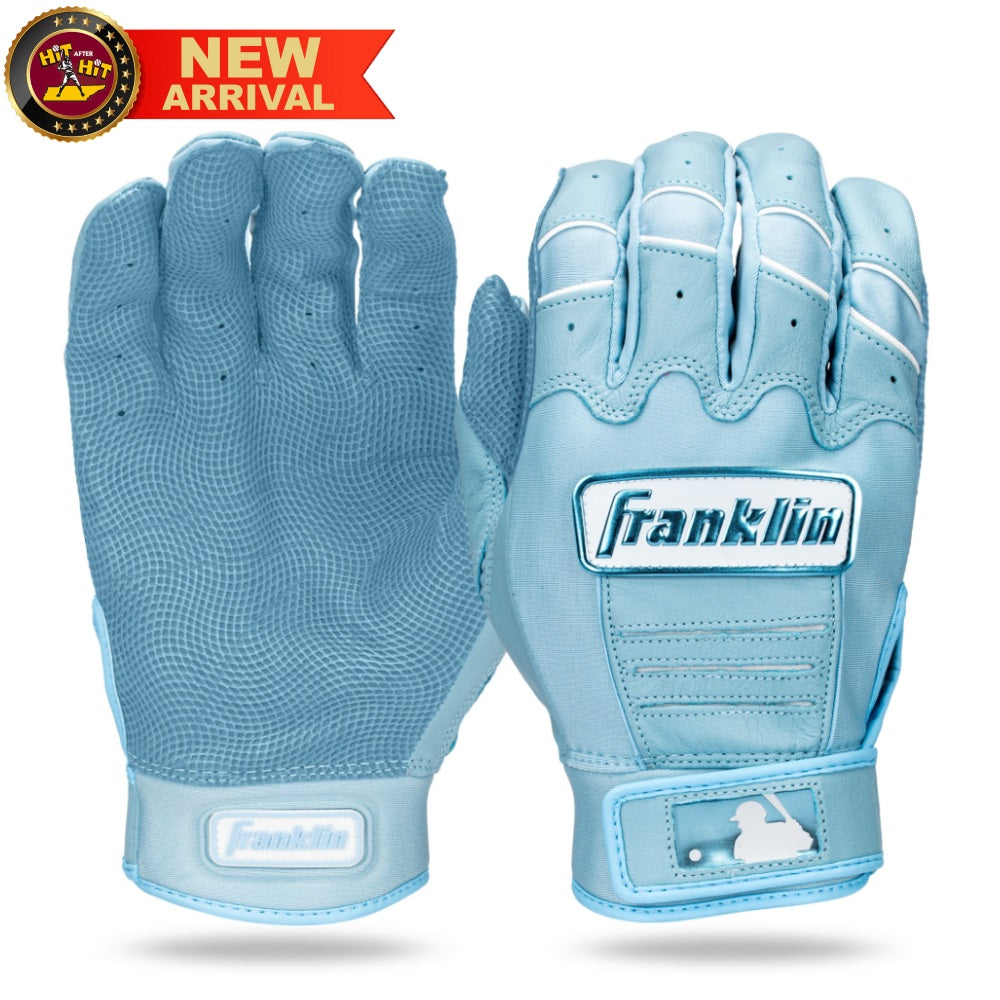 CFX PRO HI-LITE ADULT BATTING GLOVES - COLUMBIA BLUE