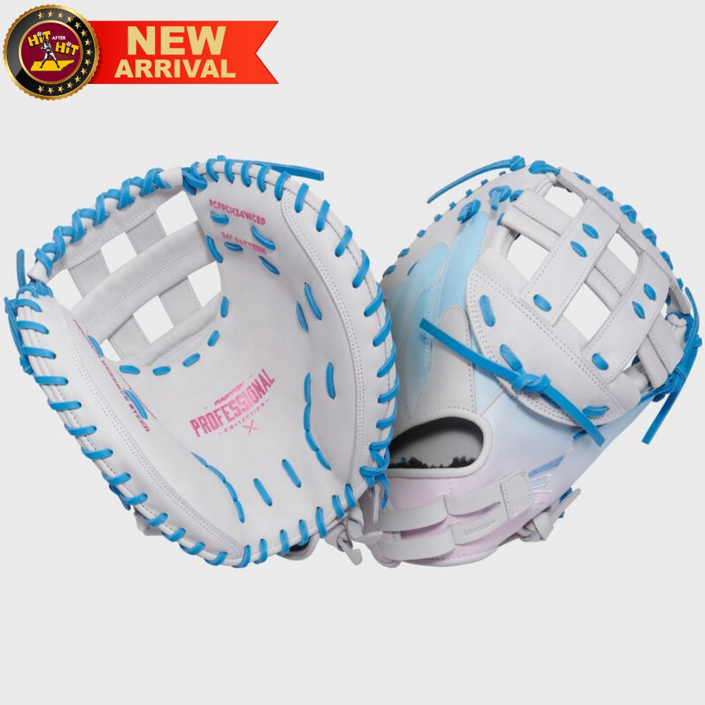 Easton Professional Collection Color Splash 2.0 34” Fastpitch Catcher’s Mitt: PCFPCM34WCBP