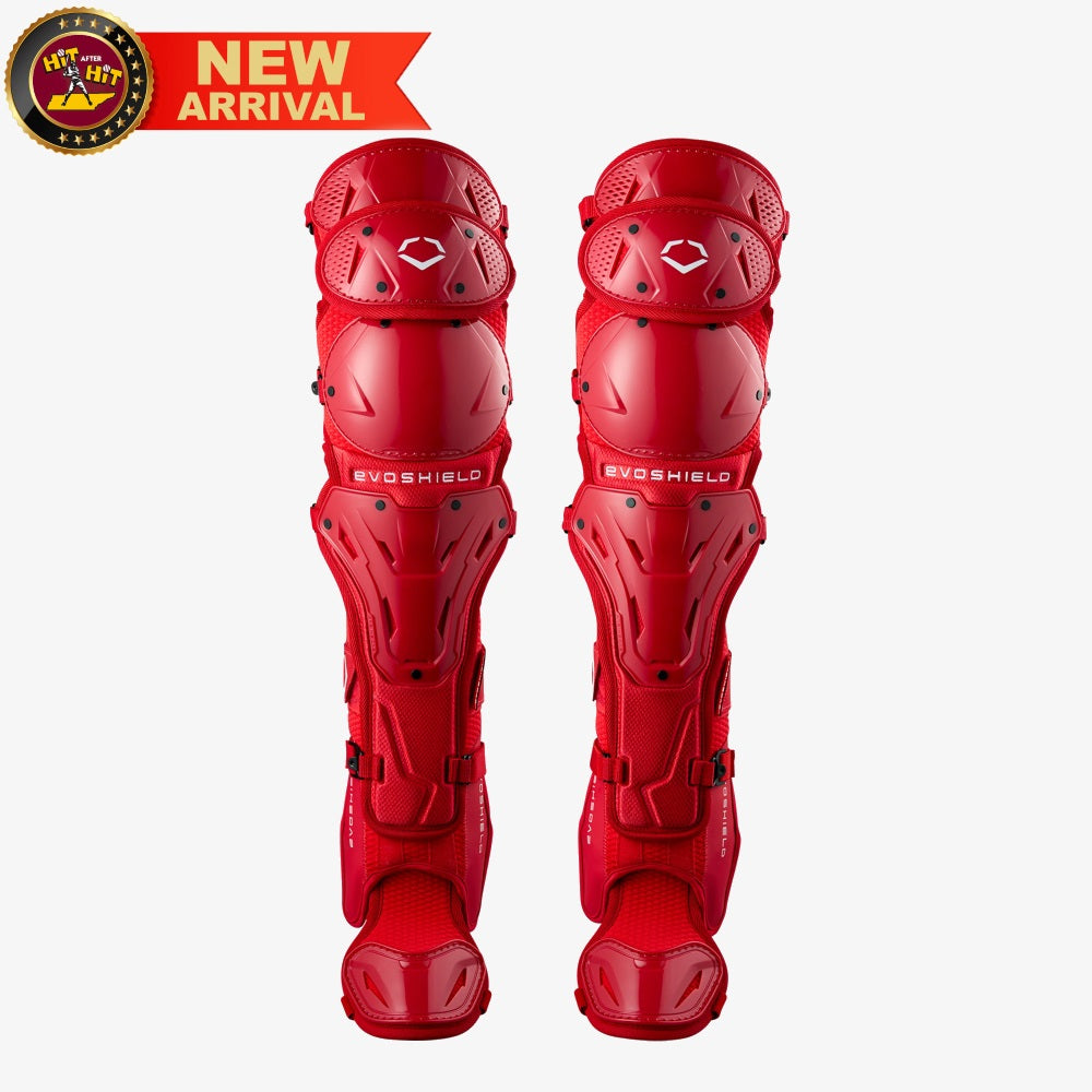 EvoShield Pro-SRZ™ 2.0 Baseball Adult Red Catcher’s Leg Guards: WB5762905AD