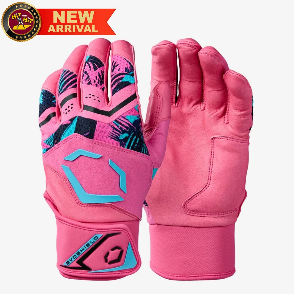 EvoShield Adult Miami Vice Carbyne Batting Gloves with Strap: WB5771701