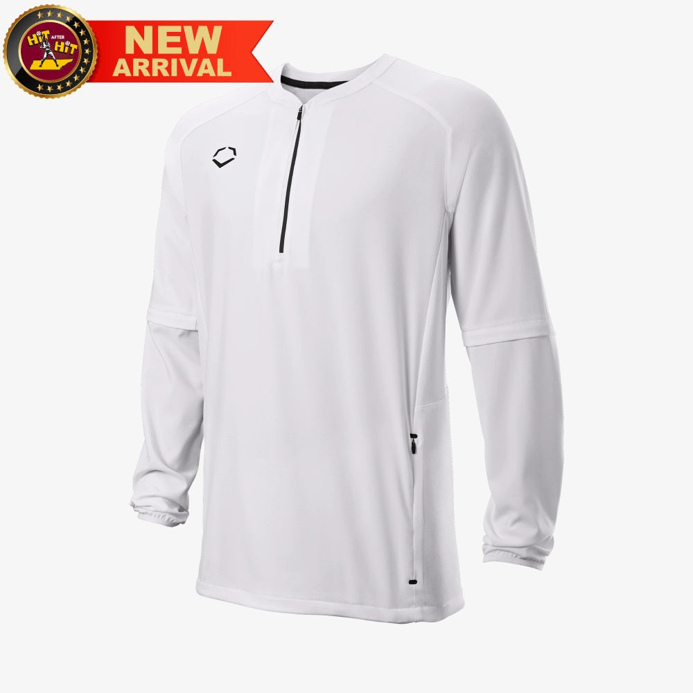 Evoshield Men's Team White Long Sleeve BP Jacket: WB6002204