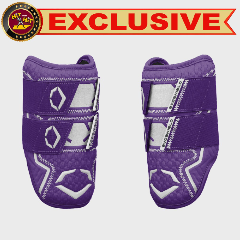 EVOSHIELD EXCLUSIVE PRO-SRZ™ 2.0 BATTER'S DOUBLE STRAP ELBOW GUARD: PURPLE