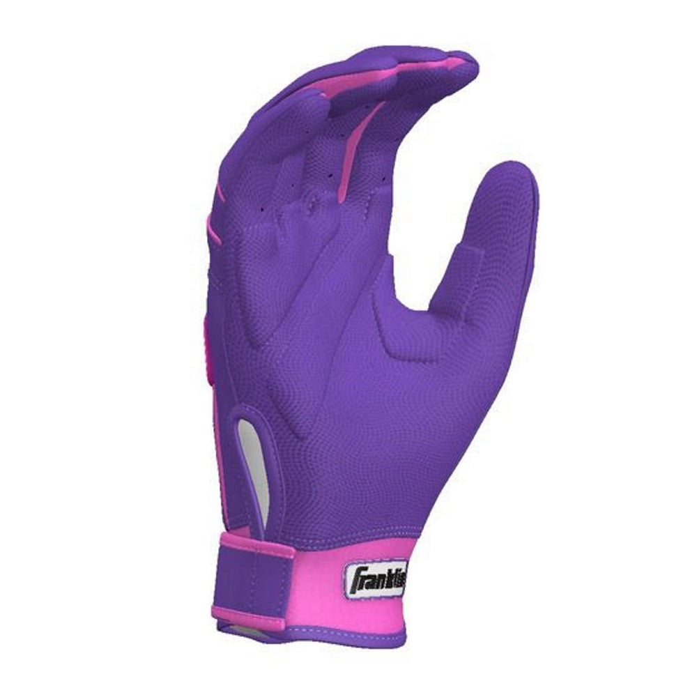 Franklin Custom Youth CFX Pro Batting Gloves: Purple/Pink