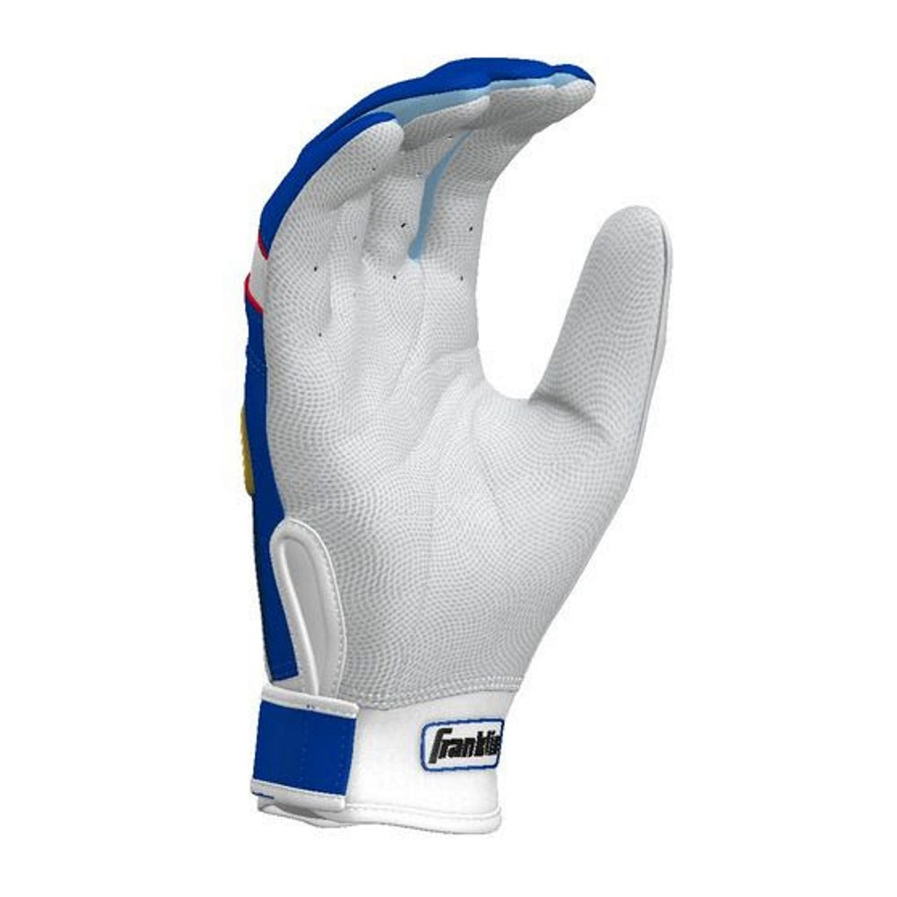 Franklin Custom Adult CFX Pro Batting Gloves: Royal/ Columbia Blue/Red/White
