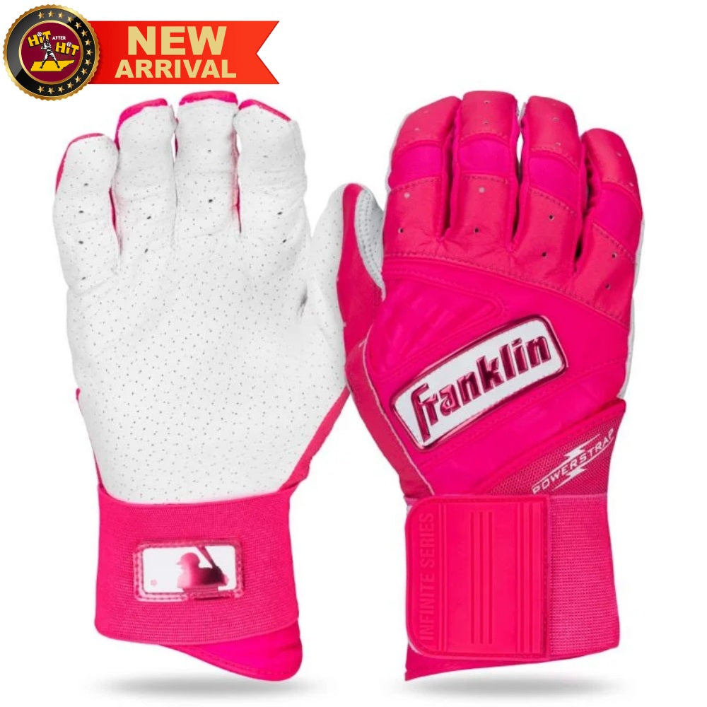 Franklin Infinite Hi-Lite Powerstrap™ Batting Gloves: Pink