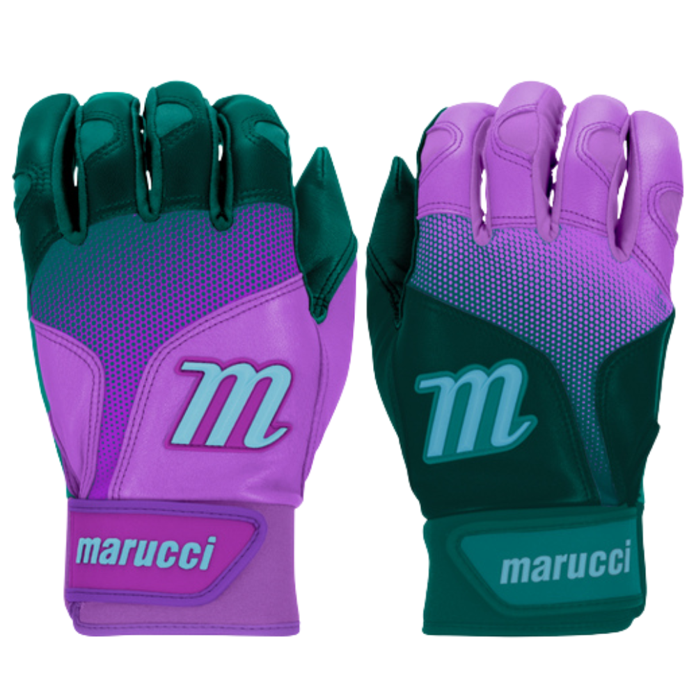 Marucci Youth PWR Fade Teal/Purple Batting Gloves: MBGPWRFY-TL/PR