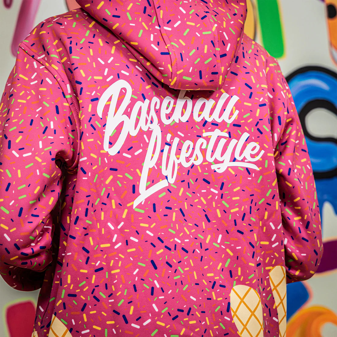 Baseball Lifestyle 101 Adult Ice Cream Hoodie: Strawberry