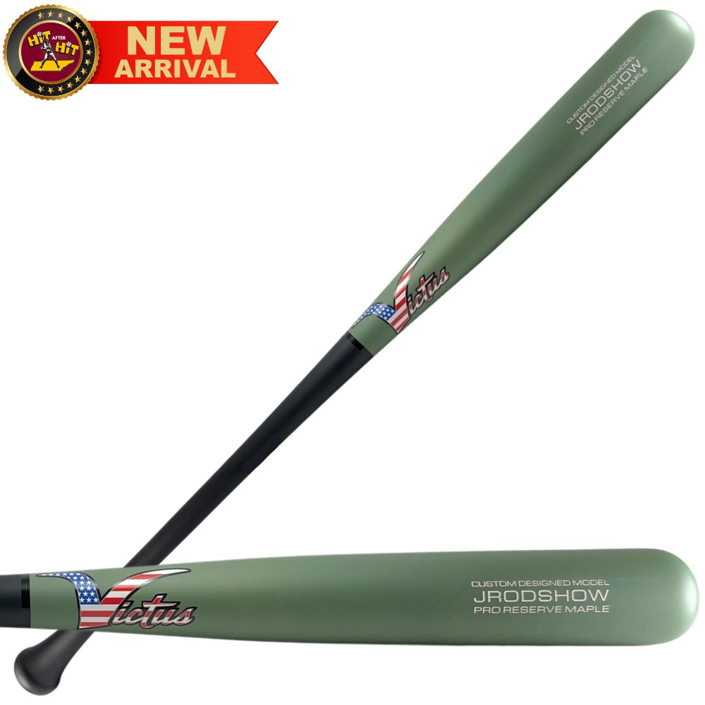 Victus Custom JRODSHOW Pro Reserve Wood Bat - Military Green and Black