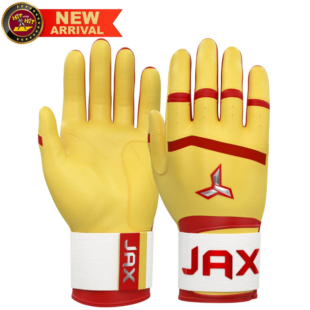 Jax Adult Strap Cuff Batting Gloves: Inferno Flash