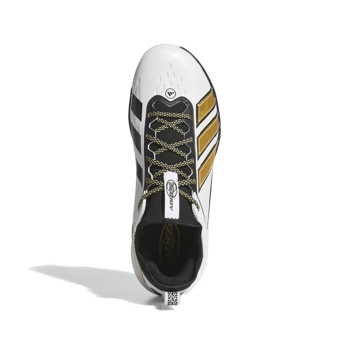 Adidas Adizero Impact 3.0 White/Gold/Black TPU Baseball Cleats: KH8042