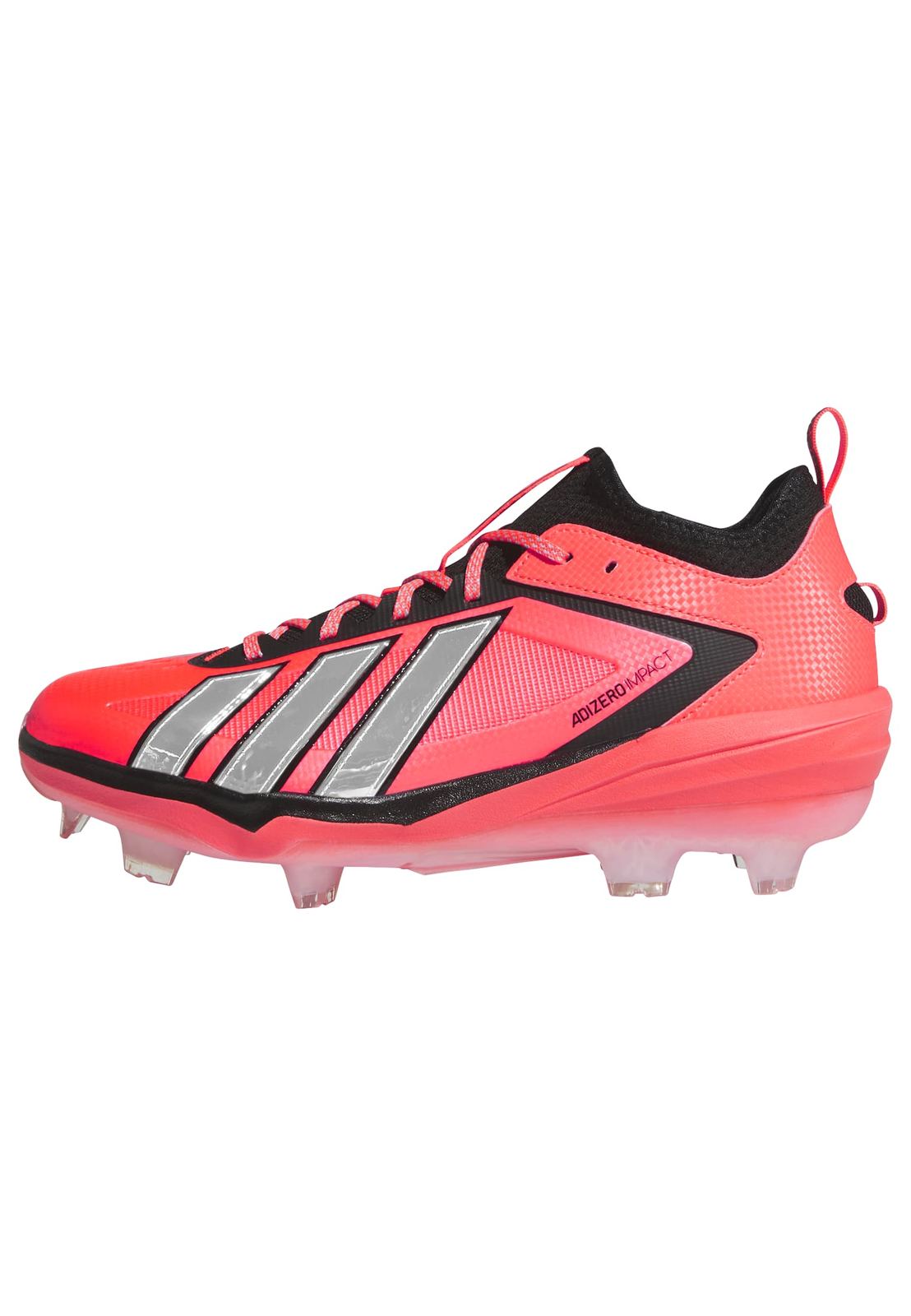 Adidas Adizero Impact 3.0 Solar Red/Silver TPU Baseball Cleats: KH8043