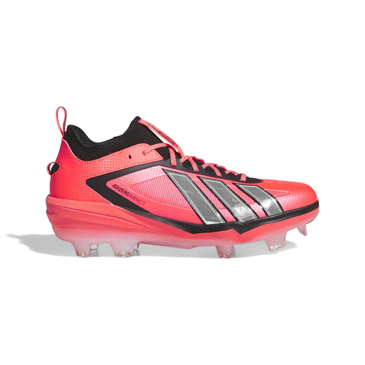 Adidas Adizero Impact 3.0 Solar Red/Silver TPU Baseball Cleats: KH8043