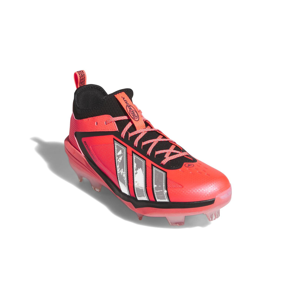 Adidas Adizero Impact 3.0 Solar Red/Silver TPU Baseball Cleats: KH8043