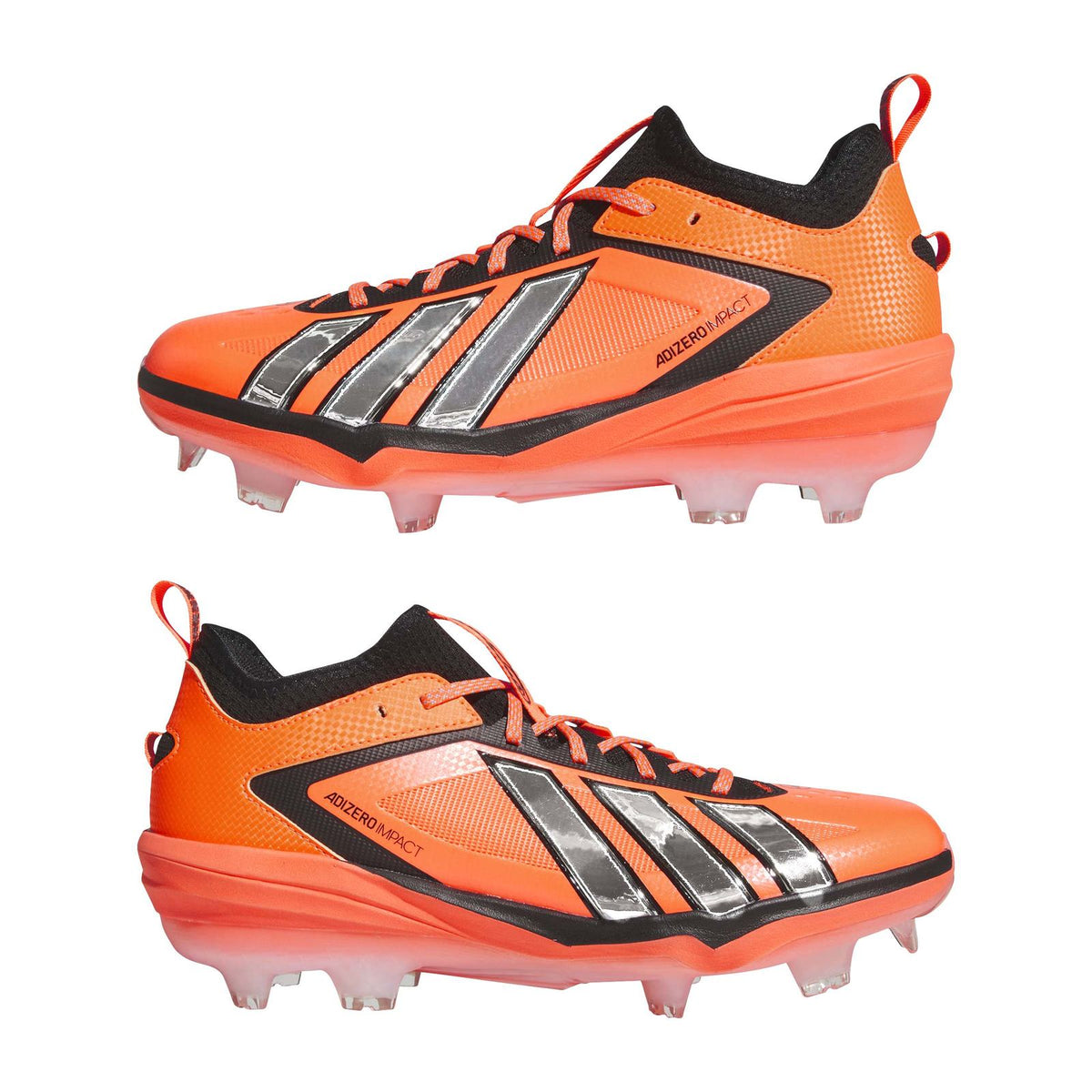 Adidas Adizero Impact 3.0 Orange/Silver/Black TPU Baseball Cleats: KH8044