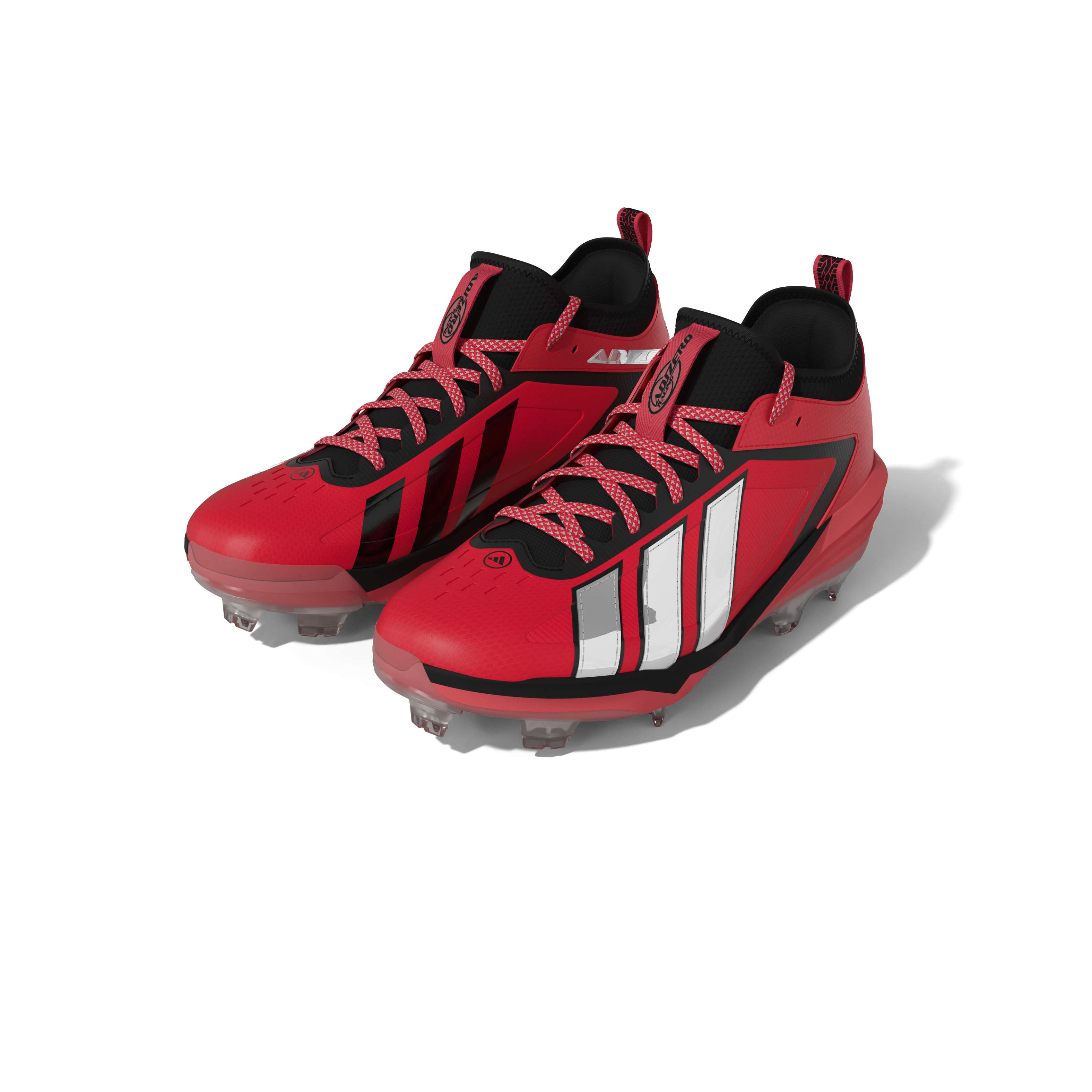 Adidas Adizero Impact 3.0 Red/Silver TPU Baseball Cleats: KI0802