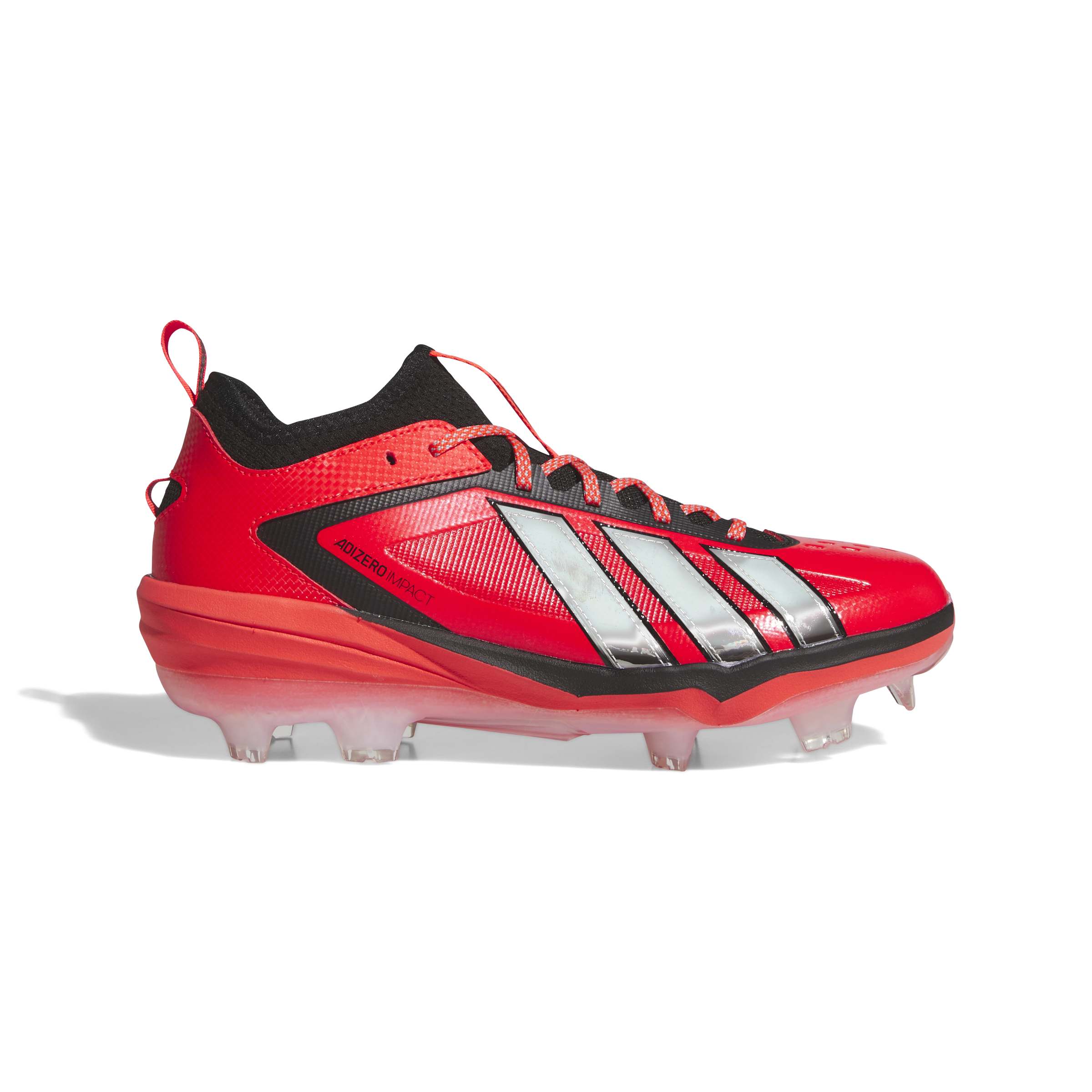 Elite キズだらけの TW-25 Adidas Adizero Impact 3.0 Red/Silver TPU Baseball Cleats: KI0802