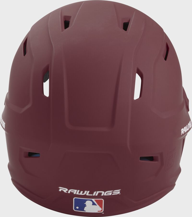 RAWLINGS MAROON MACH BATTING HELMET, SENIOR & JUNIOR SIZES