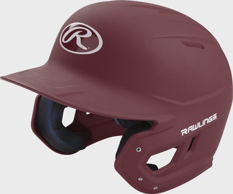 RAWLINGS MAROON MACH BATTING HELMET, SENIOR & JUNIOR SIZES