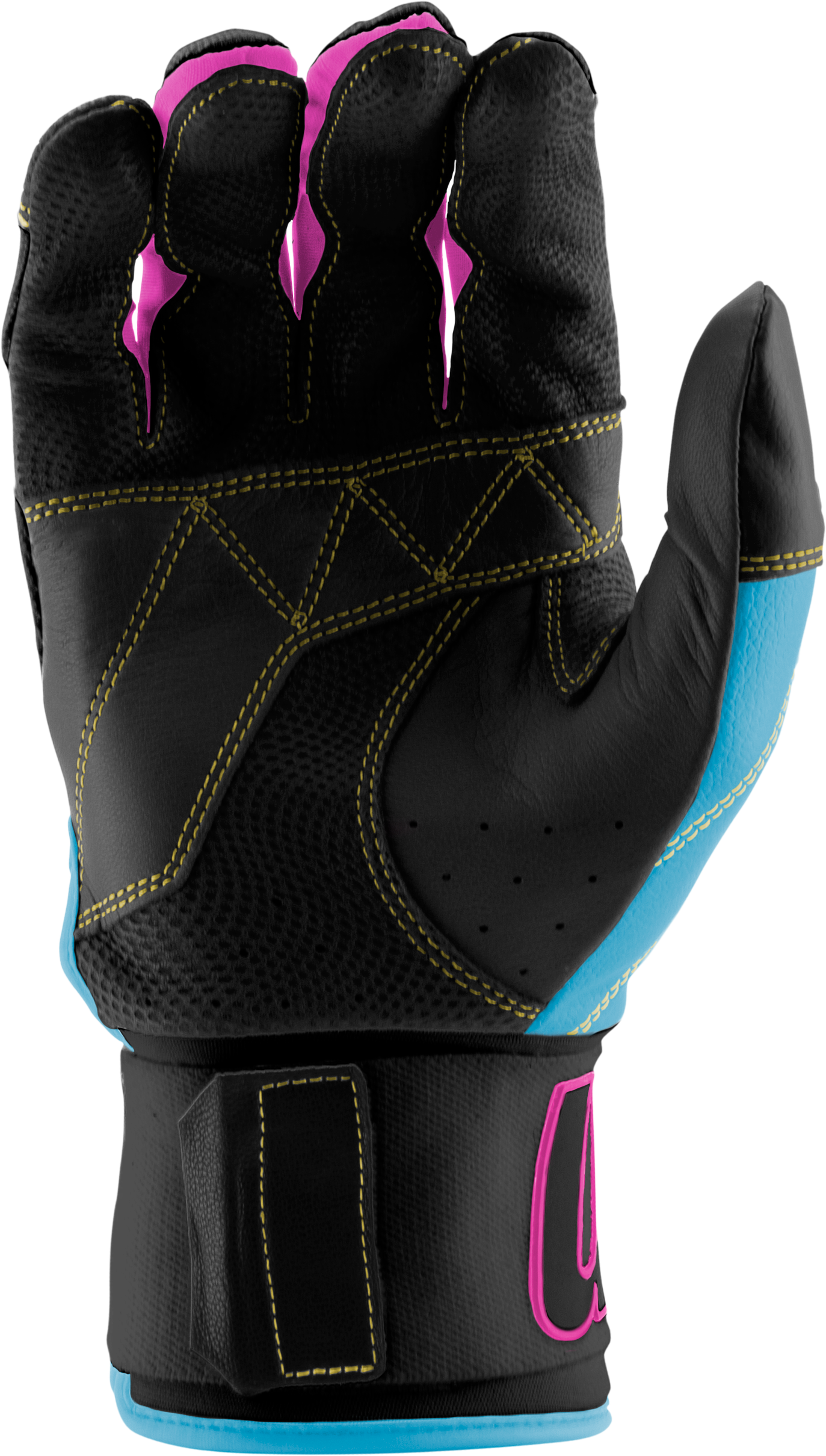 Marucci Youth Blacksmith Wrap Batting Gloves: MBG2BKSMY-BK/CB
