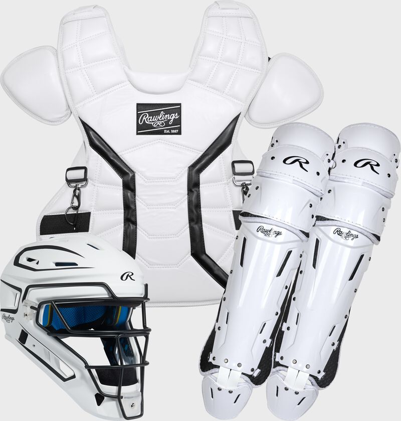 Rawlings Mach Pro Series Catcher's Set: White/Black