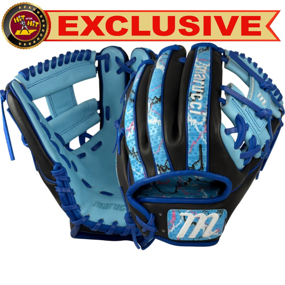 Marucci Custom Exclusive Cypress 11.5" Baseball Glove: Black/Columbia Blue/Vice Camo